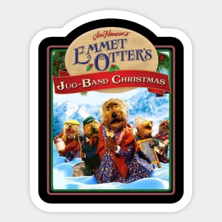 Funny Emmet Otters Jug Band Christmas Vintage Sticker